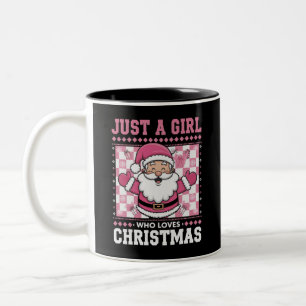 Groovy Just A Girl, die Weihnachten Weihnachten We Zweifarbige Tasse