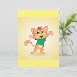 Groovy Katze Einladung