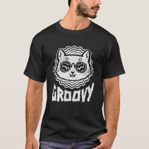 Groovy Katze mit Sonnenbrille Cool 90er 80er Kid R T-Shirt