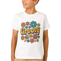 Groovy Kids T-Shirt Retro Vintage Grafik T-Shirt