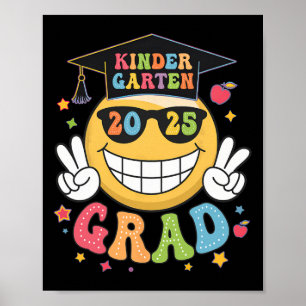 Groovy-Kindergarten-Absolvent Glückliche Abschluss Poster