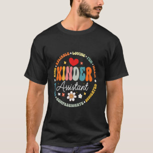Groovy-Kindergarten-Assistent-Lehrer Erster Schult T-Shirt
