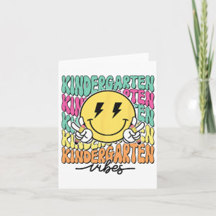 Groovy Kindergarten für Girls Boys Lehrer zurück Karte