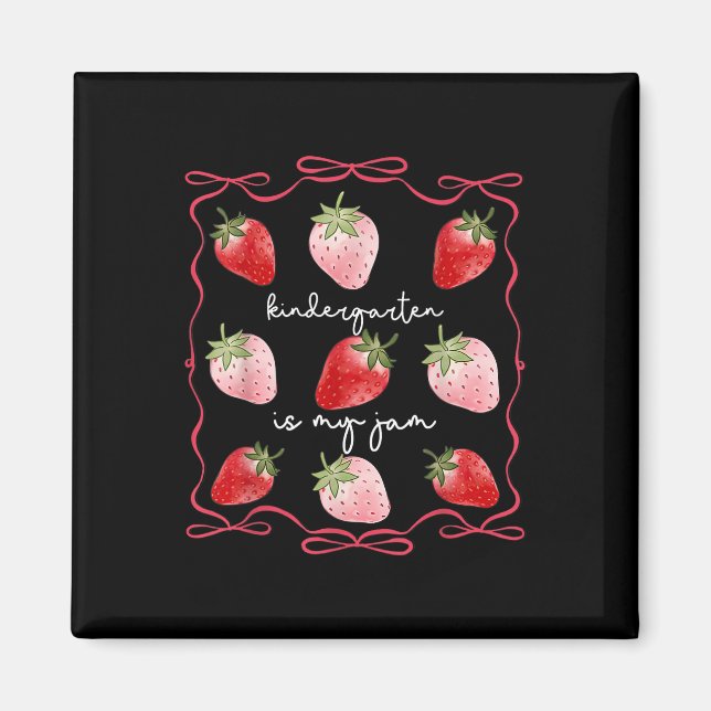 Groovy Kindergarten ist mein Ding Strawberry Kinde Magnet (Vorne)