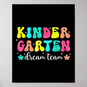 Groovy Kindergarten Traumteam Zurück zur Schule Le Poster