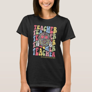 Groovy Kindergarten Vibes Retro Facebook Lehrer zu T-Shirt