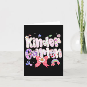 Groovy Kindergarten zurück zum ersten Schultag Karte