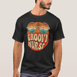 Groovy Krankenschwester 70er Ästhetik Krankenpfleg T-Shirt