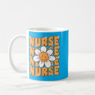 Groovy Krankenschwester Süße Gänseblümchen Retro S Kaffeetasse