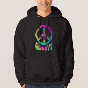 Groovy Krawatte-Färbung Peace Symbol Psychedelic R Hoodie