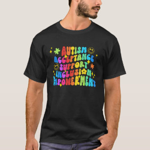Groovy-Lächeln-Gesicht Autismus-Bewusstseinsmonat T-Shirt