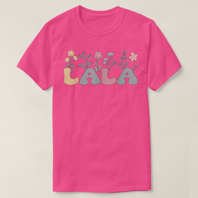 Groovy Lala Grandmother Flowers Lala Grandma  T-Shirt (Design vorne)