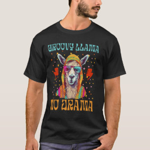 Groovy Lama kein Drama, lustiges Lama mit Sonnenbr T-Shirt