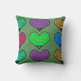 Groovy Lava Hearts Melty Fun Sixties Vibes Kissen