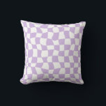 Groovy Lavender White Karos Checkered Kissen<br><div class="desc">Cooles,  sehr trippiges Gitter gekletterte Karo Muster Wohngestaltung für Schlafzimmer,  Wohnzimmer,  Küche jeden Tag gute Villen in schönen pastellfarbenen ästhetischen Licht Pastellfarben lila. Einfache Karos in Pastellfarben für einen kleinen Retro-psychedelischen Funky-Stil.</div>