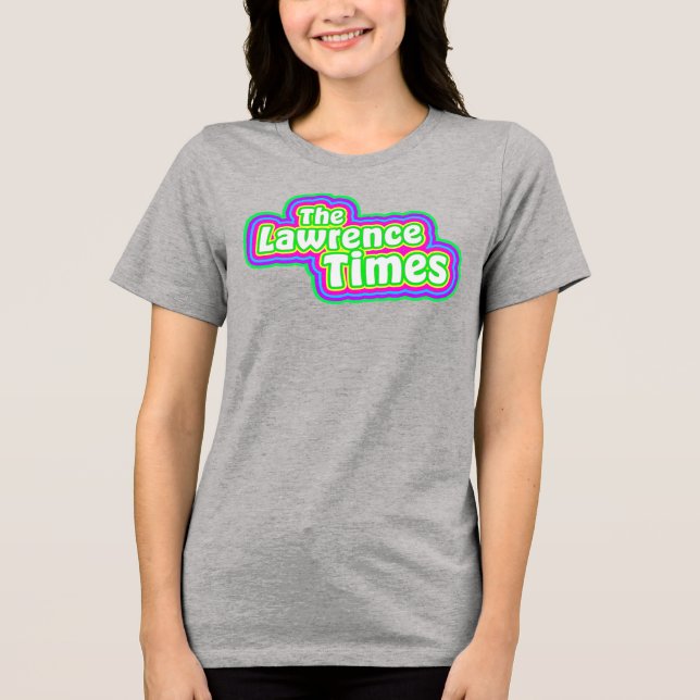 Groovy Lawrence Times femme grau Tri-Blend Shirt (Vorderseite)