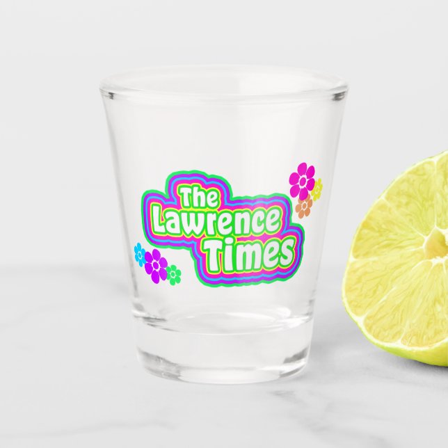 Groovy Lawrence Times Schnapsglas (Vorderseite)