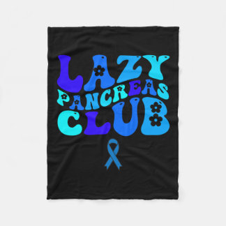 Groovy Lazy Pankreas Club Diabetes Awareness Blue Fleecedecke