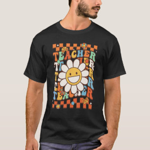 Groovy Lehrer Hippie Lehre Lehrer Gänseblümchen Bu T-Shirt