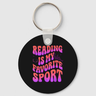 Groovy lesen ist Lieblingssport lustiger Buchliebh Schlüsselanhänger