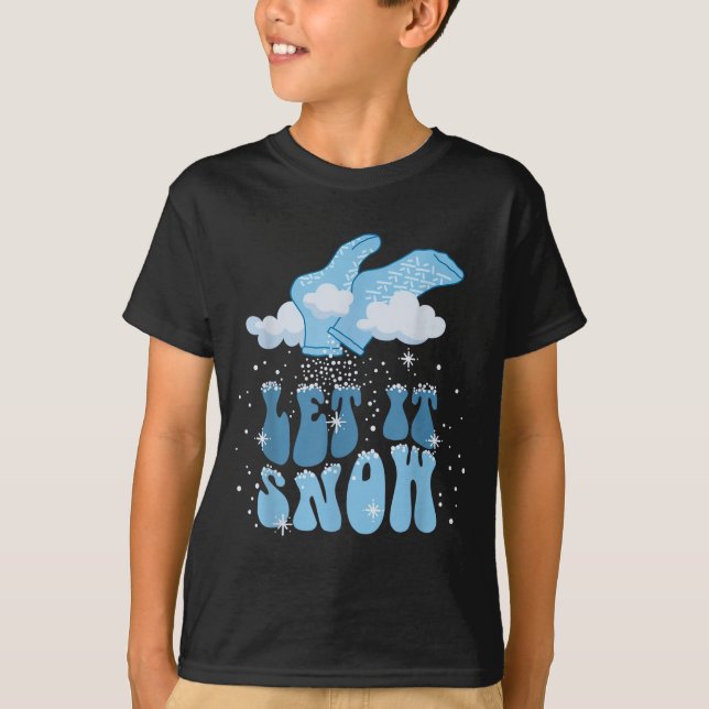 Groovy Let It Snow Pct Patient Care Tech Nurse Chr T-Shirt (Vorderseite)