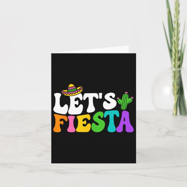 Groovy Let's Fiesta Cinco De Mayo Mexican Fiesta 5 Karte (Vorderseite)