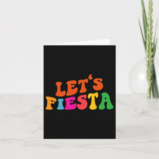 Groovy Let's Fiesta Funny Cinco De Mayo Women Karte (Vorderseite)