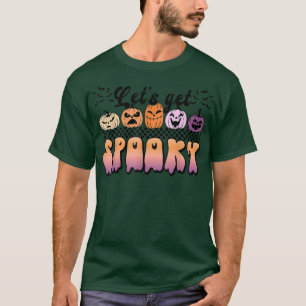 Groovy Let's Get Spooky Halloween Spooky Season Wo T-Shirt