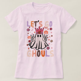 Groovy Let's Go Ghouls Halloween Ghost Outfit T-Shirt