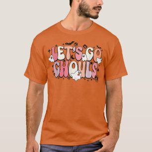 Groovy Let's Go Ghouls Retro florale Ghost Kostüm T-Shirt