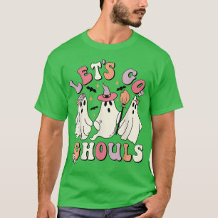 Groovy Let's Go Ghouls Retro florale Ghost Kostüm T-Shirt