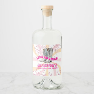 Groovy Let's Go Girls Western Junggeselinnen-Absch Alkoholflaschenetikett