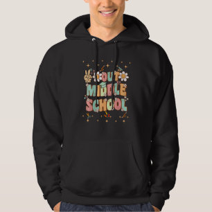 Groovy Letzter Schultag Out Mittelschule Frieden  Hoodie