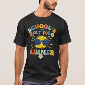 Groovy Letzter Schultag Schulfrei Für Sommer Lehre T-Shirt