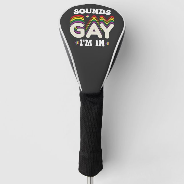 Groovy LGBT Pride Sounds Gay Im Golf Headcover (Vorderseite)