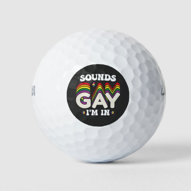 Groovy LGBT Pride Sounds Gay Im Golfball (Vorderseite)