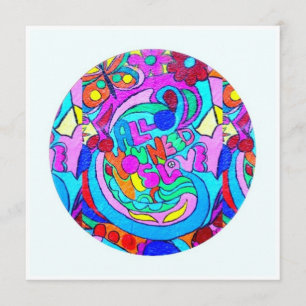 groovy Liebe des Hippie Ankündigung