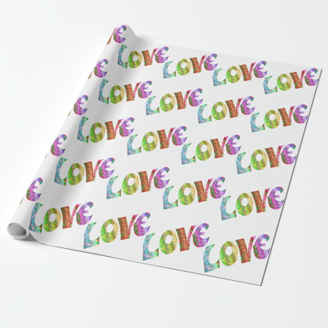 GROOVY LIEBE GESCHENKPAPIER (Ungerollt)