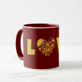 Groovy Liebe Herzenslust Maroon Cup Tasse