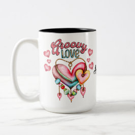 Groovy Liebe Herzkaffee 15 oz Tasse