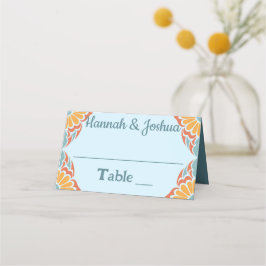 Groovy Light Blue Wedding Platzkarte