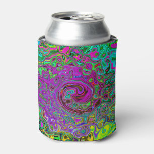 Groovy Lila Abstrakt Retro Liquid Swirl Dosenkühler