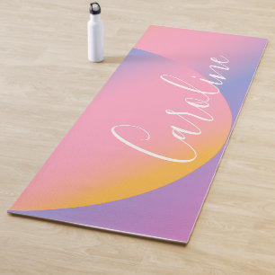 Groovy Lila Gradient   Name des Personalisierten S Yogamatte