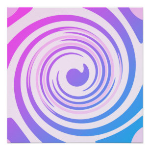 Groovy Lila Pink Blue Wirbel Poster