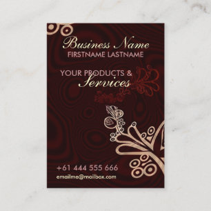 Groovy Liquid Floral Business Card Visitenkarte