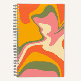 Groovy Liquified Marble Retro 60er Vintage Car Notizbuch