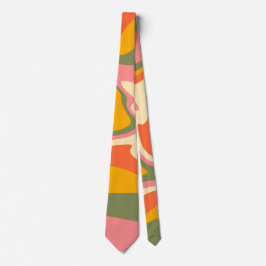Groovy Liquified Marble Retro 60er Vintages Party Krawatte