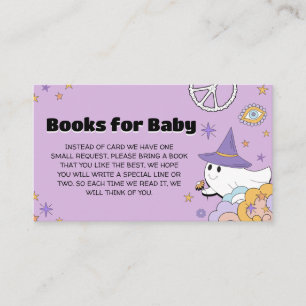 Groovy Little Boo Baby Shower Books for Baby Begleitkarte