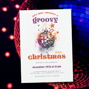 Groovy Little Christmas Disco Ball Weihnachtsfeier Einladung