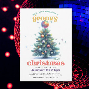 Groovy Little Christmas Disco Hip Weihnachtsfeier Einladung